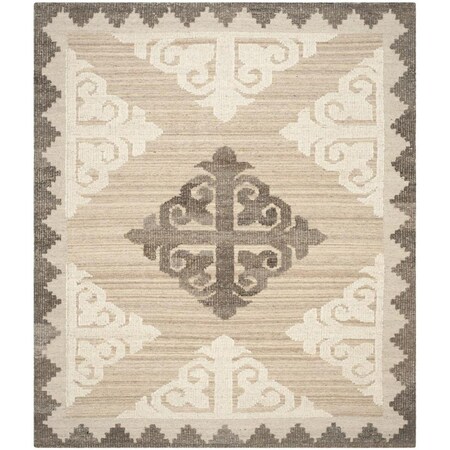 Safavieh Kenya Hand Knotted Rectangle RugBrown & Charcoal 8 x 10 ft. KNY312A-8